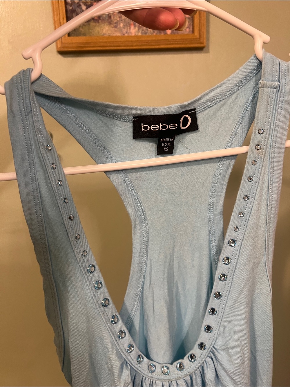 bebe Pale Blue Studded Racerback Tank - Picture 5 of 13